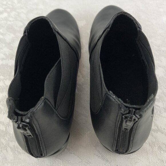 A2 By Aerosoles Black Wedge-Heel Ankle Boots with Zipper Back Size 5½M NIB - Picture 5 of 15